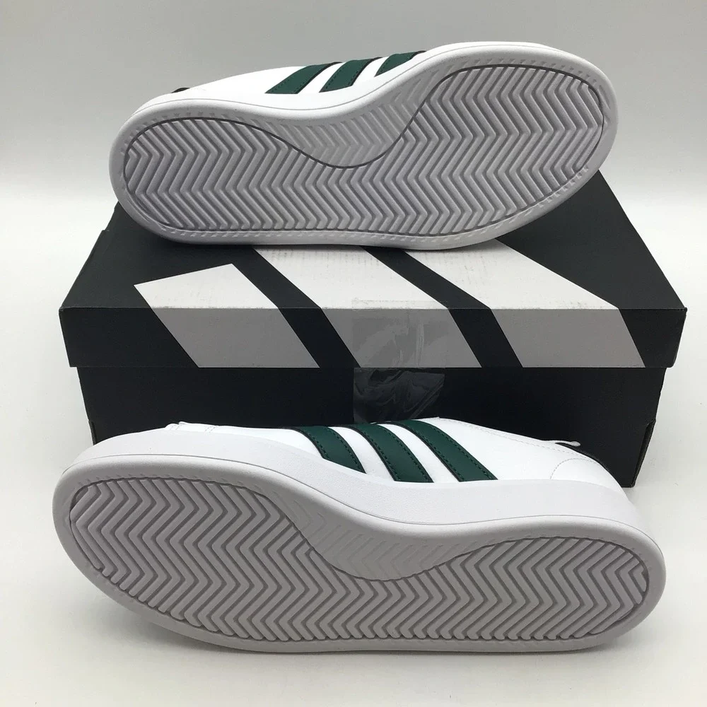 Adidas Grand Court 2.0 Mens White Striped Lace Up Sneakers ID4465 Shoes‎ Size 7